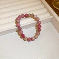 Bohemian multi-layer beaded bracelet with pink and brown natural stone seed beads - 11# Bracelet-Pink