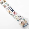 Vintage bird stamp washi tape roll from the Nature Post Office DIY collection - Morning Bird & Nightingale
