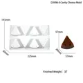 Dettaglio dello stampo in silicone a 8 fori a forma di formaggio con misure per dolci - D3998-Stampo per formaggio a 8 cavità