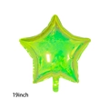 19 Inch Iridescent Green Star Balloon