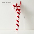 Red and white velvet candy cane Christmas ornament, 48cm decorative tree hanging charm - 48cm Red Candy Cane
