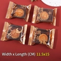 Mooncake packaging bags 11.5x15cm golden floral design for Mid-Autumn festival 100pcs - 11.5*15 Gold Full Moon & Flower (100 Pcs/Pack)
