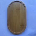 Oval bamboo tray with natural wood grain for succulent pots and mosaic DIY crafts - Oblong Shape 18.5*10.5cm