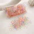Elastici per capelli spessi trasparenti con dettagli colorati per donna - 1# In Busta / In Busta (800 Pezzi)