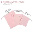 Three sizes of pink drawstring velvet pouches made of premium thick jewelry storage fabric - Velvet / 8*10cm / Pink