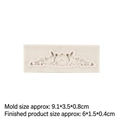 Baroque lace style silicone fondant mold with vintage relief frame pattern 9.1x3.5cm - No.11 (Decorative Strip) / Gray