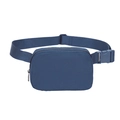 Navy blue water-resistant nylon waist bag for sports with adjustable strap - Dusty Blue