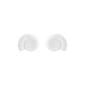 Boucles d'oreilles clous nautile en argent fin S925 au design minimaliste et élégant - Forme d'Escargot (ES840) / Argent 925