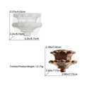 Siliconen mal voor Europese kandelaar met afmetingen en gewicht van het eindproduct - Europese Stijl Kandelaar Cup Vorm 02 (D5319)