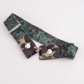 Elastic no-buckle invisible belt with forest camouflage pattern and silver snaps - Jungle Camouflage [Standard Style]