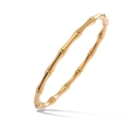 Elegant gold bamboo-style titanium steel bangle for women with polished finish - Gold Style (31915) / Gold