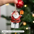 Christmas Santa Claus ornament with gift box, 7.5cm resin pendant for tree decoration - Santa Claus Gift Bag