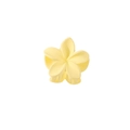 Matte yellow plumeria flower hair claw clip with 4cm small shark clip design for women - Matte Yellow