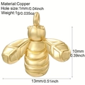 Dettaglio del ciondolo ape dorata 10x13mm con misure di dimensioni e peso esatte - Ape