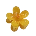 Translucent orange flower hair claw clip with floral design for elegant hair styling - Colorful 5-Petal Flower [Orange]