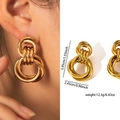Gold Multi-ring Wrapped Earrings ZJGE0711