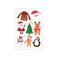 Christmas Gingerbread Theme Waterproof Tattoo Stickers with Santa and Reindeer Patterns WY-094 - Christmas Cartoon Pattern (WY-104)