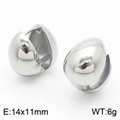 Silberne Tropfen-Ohrringe aus Edelstahl mit Spiegeleffekt, 14x11mm Ausführung - Stil B Stahl Polierter Tropfen (KE113147-KFC)