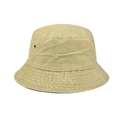 Dettaglio del cappello alla pescatora kaki con cuciture rinforzate e occhiello in metallo - M (56-58cm) / Cachi Lavato