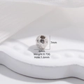 Perla irregolare sfaccettata in argento sterling S925 7mm per creazione gioielli - 6*7mm / Oro bianco