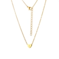 Collier avec pendentif coeur doré orné de la lettre I gravée sur une chaîne délicate réglable - Lettre I / Or