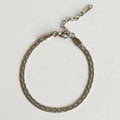 Silbernes Edelstahl-Schlangenketten-Armband mit Karabinerverschluss und Verlängerung - Stil 1 / Silber / Armband