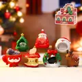 Christmas fox blind box figures with healing natural crystals for desktop decor - -428 Blessing In Progress Set 6 / Random One