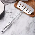 Spatule à poisson en acier inox avec manche en palissandre, longueur de 29 cm - Spatule à poisson avec manche en acier
