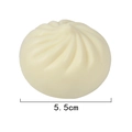 Steamed bun squeeze toy in off-white color with 5.5cm diameter for stress relief - Flour Filled Bun Toy