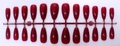 Set of 24 pieces burgundy almond shaped press-on nails with a glossy polished finish - Glossy Wine Red (SD-04)