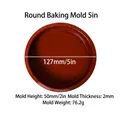 Rotbraune 5-Zoll-Rundbackform aus Silikon mit 50 mm Höhe und 2 mm Wandstärke für Kuchen - Runde Kuchenform 5 Zoll Kaffeebraun