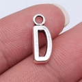 16mm silver letter D alloy pendant for DIY jewelry making and handmade crafts accessories - Letter D (B15657) / Antique Silver
