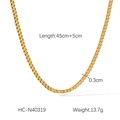 Detailansicht der goldenen Venezianerkette mit 45cm Länge und 0,3cm Breitenmessung - Gold (HC-N40319)