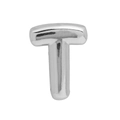 Polished silver bubble initial T charm in high-gloss finish for DIY bracelets - Silver Letter-T