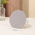 Gray circular earring display stand with perforated holes for jewelry storage, 12.5cm diameter - Small Round Diameter 12.5cm / Gray