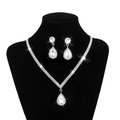 Pear Pendant G0023 Necklace and Earrings Set