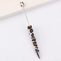 Creative plastic beaded ballpoint pen featuring a stylish leopard print pattern design - 47# Pattern (Orange White Leopard)
