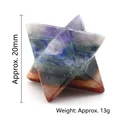 Chakra 20mm Merkaba Star pendant with multi-layer natural crystal and healing gemstones - 20mm Merkaba Star