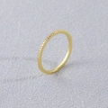 Bague élégante plaquée or avec micro-pavage de zircons sur anneau fin pour femme - Plein Zircon Taille 8