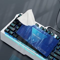 Single packed non-woven cleaning wipe for electronic devices and keyboards model T-204 - Esports Special Style T-204 / Tech Blue