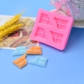Pink silicone rectangle chocolate mold with MILK lettering for waffle cake decorating - 4-Cavity Chocolate Bar Style (177#) / Pink