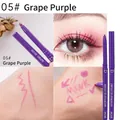 Matita eyeliner gel waterproof in 05 Grape Purple con swatch e trucco per gli occhi - 05# Viola Uva