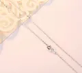 Silver S925 cable chain necklace with ITALY stamp detail on a soft pink background - O-type Chain [45cm]
