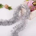 Detail of shimmering silver tinsel garland for festive wedding and Christmas decoration - 2M Length * 9CM Width 5-Layer / Silver