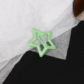 Fermaglio per capelli a stella verde chiaro Y2K in finitura pastello per bambine - Verde Turchese