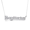Collana con ciondolo Sagittario in acciaio inossidabile argento lucido per donna - Sagittario