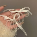 Witte haarstrik met transparante kralen aan een stijlvol elastiek voor vrouwen - 23# Witte Strik