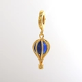 Ciondolo a mongolfiera dorata con cristallo blu per la creazione di gioielli fai-da-te - Mongolfiera Oro Blu
