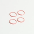 Set of four pink split rings for DIY jewelry making and keychain accessories - Light Pink