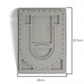 Gray bead design board for DIY jewelry making and bracelet display 32.5cm x 24cm - Flocked Plastic / Large Grey Necklace Board (32.5x24cm)